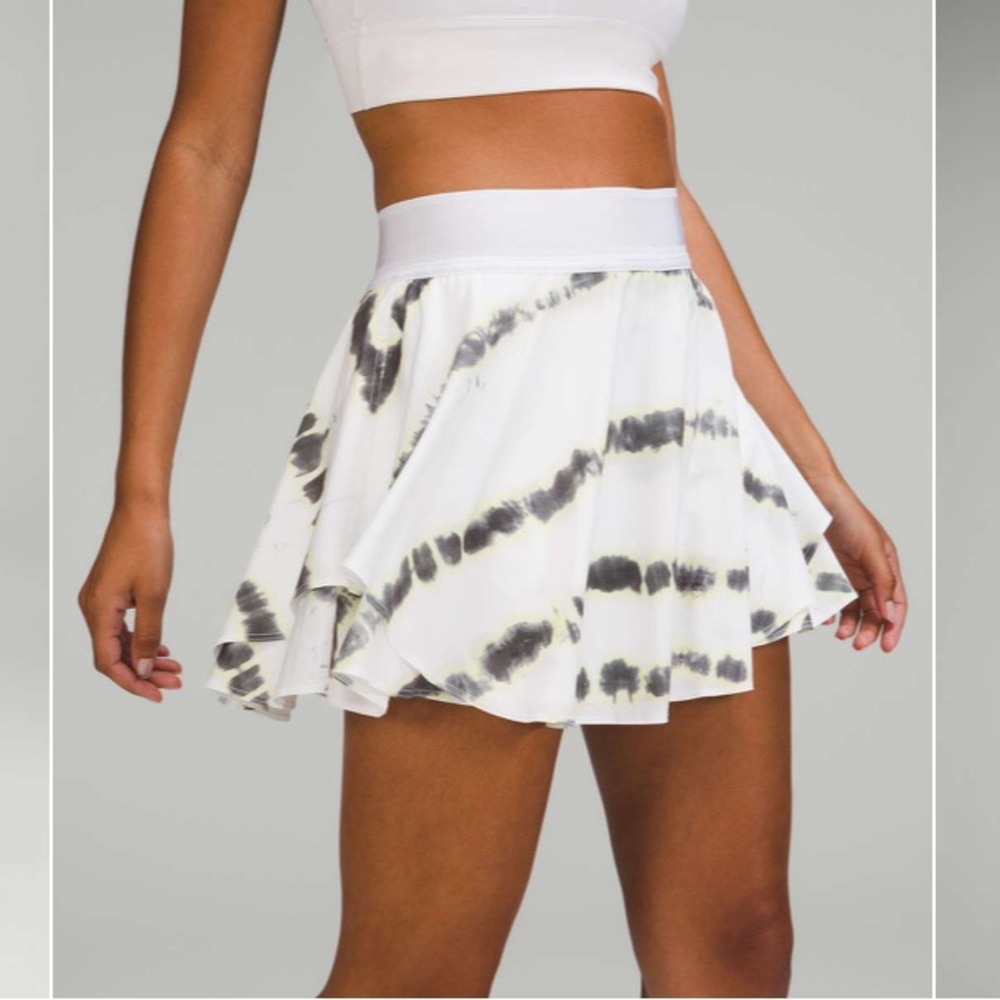 Lululemon Court Rival High-Rise Skirt Long Transverse Yellow Multi
